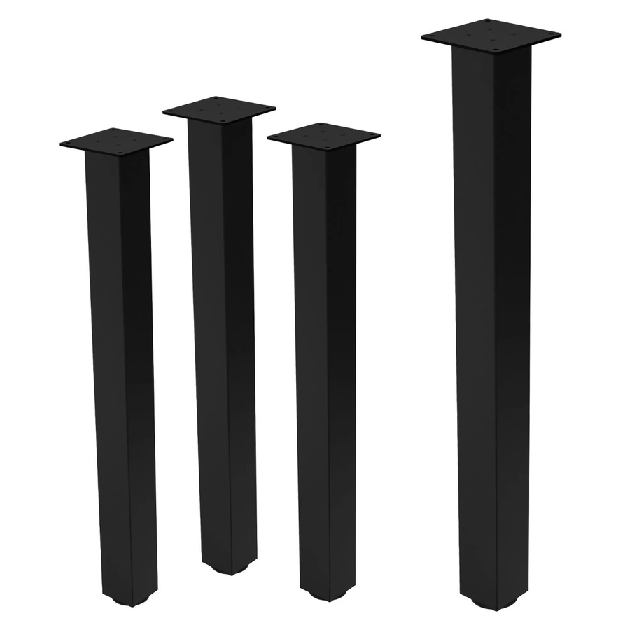 4er Set Tischbeine ML-Design I-Design aus Stahl in Schwarz, Höhe: 90 cm, Profil: 8 x 8 cm - Bild 2
