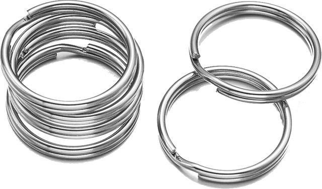 Schlüssel Split Ringe Edelstahl, Silber, Unisex - Bild 1