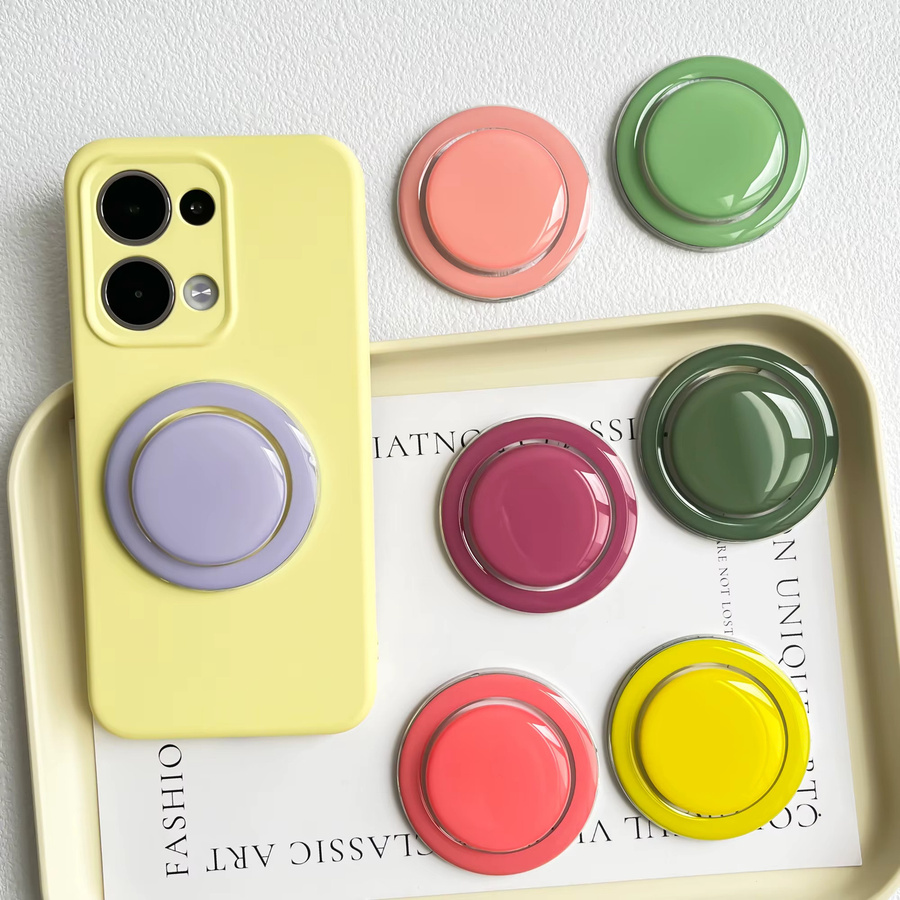 Magnetischer Handy-Griffhalter als Poppings-Sockel und Ringfinger-Erweiterungsständer für iPhone, Samsung und Xiaomi in Blau und Multicolour - Bild 1