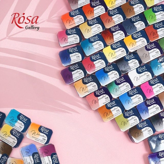 Rosa feste Aquarellfarbe in Künstlerqualität für Profis, 2,5 ml - Bild 1