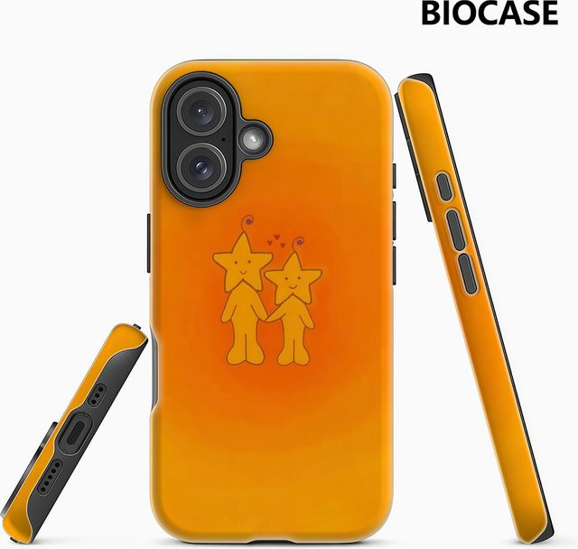 Star Buddies Love Handyhülle für iPhone 17 16 15 14 13 12 Pro Max Plus mit doppelschichtiger Rückseite in Orange - Bild 1