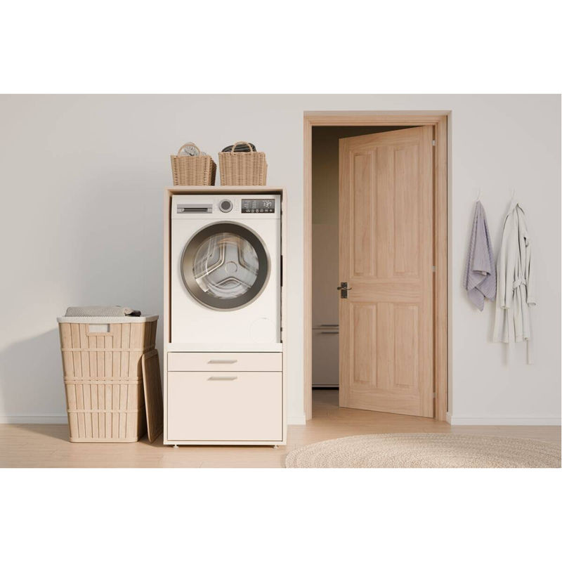 Washcab Waschmaschinenschrank WCBA142-K in Beige, H: 142,0 cm, B: 67,5 cm, T: 66,5 cm - Bild 3