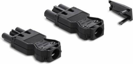 Delock 64147 Steckverbinder-Set, 3-polig, Schwarz - Bild 1