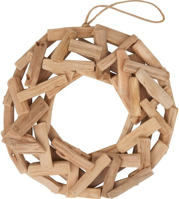 VBS Kranz Treibholz in Beige für Weihnachten im maritimen Design aus Holz - Bild 1