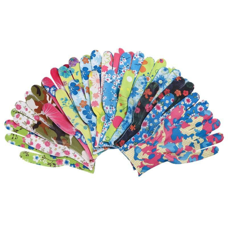 12 Paar JUDING Nylon Arbeitshandschuhe rutschfest mit Handflächenbeschichtung in bunt für Garten und Hofreinigung - Bild 2