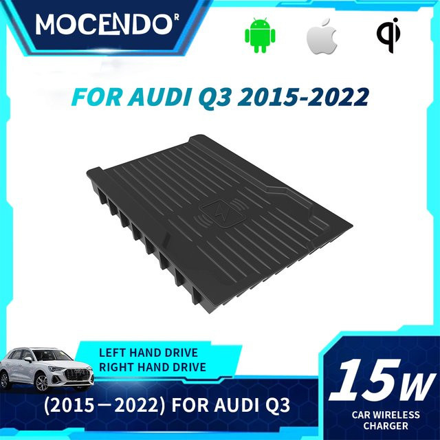 MOCENDO Kabelloses Ladegerät und Telefonhalter für Audi Q3 2015–2022 in Schwarz - Bild 1