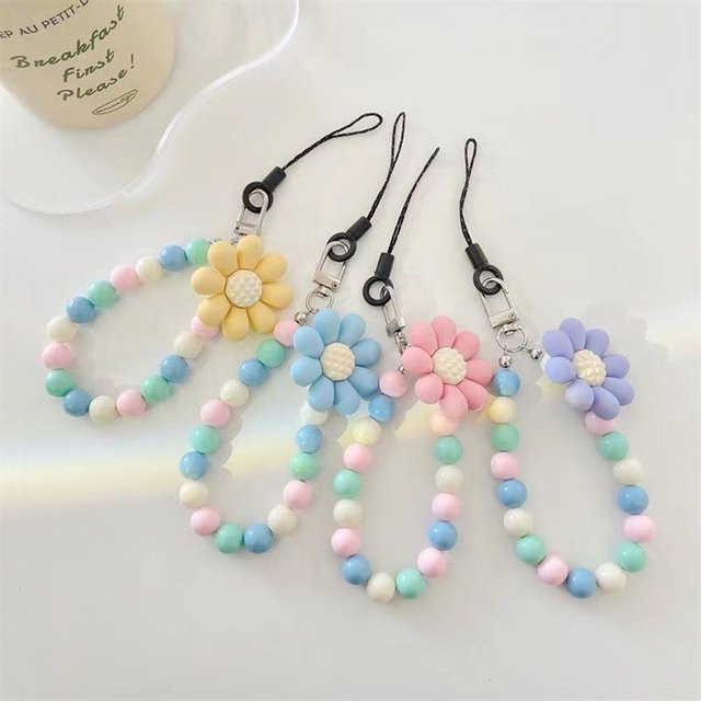 Farbiges Perlen-Lanyard als Anti-Verlust-Armband und Handschlaufe für deine Handyhülle oder als Schlüsselanhänger in Multicolour - Bild 1