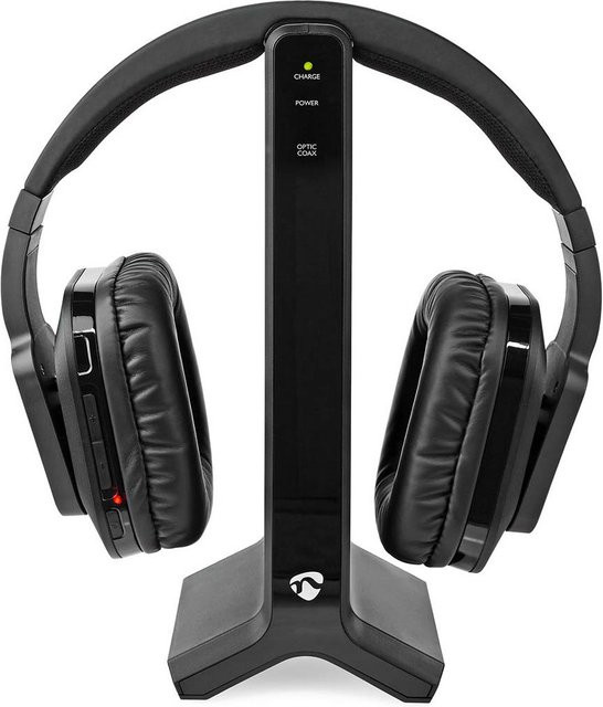 Nedis HPRF321BK Funkkopfhörer Over-Ear in Schwarz mit optischem Anschluss und 3,5 mm Klinke - Bild 1