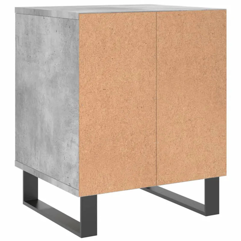 Vidaxl Nachttische im 2er-Set in Grau im Industrial Design aus Beton und Metall, B/T/H: 40 x 35 x 50 cm - Bild 4