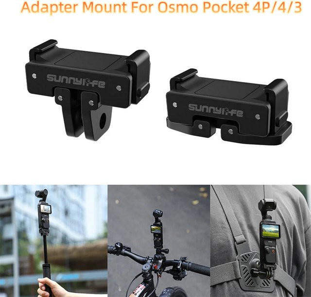 DJI Osmo Pocket 3/4/4P Faltbare Schnellwechselhalterung und Stativadapter in Schwarz - Bild 1