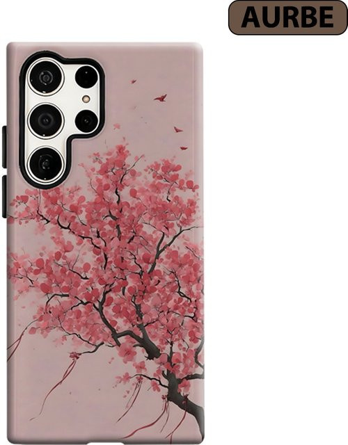Stoßfeste Handyhülle mit Kirschblüten-Design für Samsung Galaxy S26 S25 S24 S23 Ultra Plus, robuste Doppelschicht Rückabdeckung - Bild 1