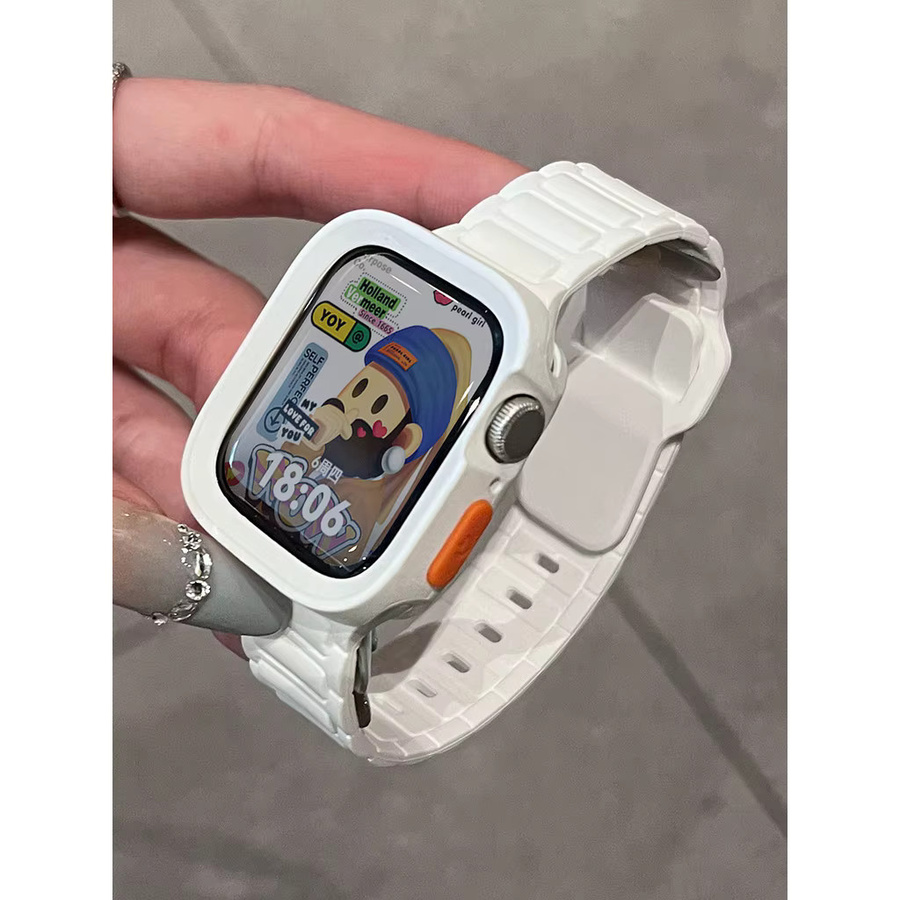 Uhrenarmband Silikon, Weiß, Unisex - Bild 2
