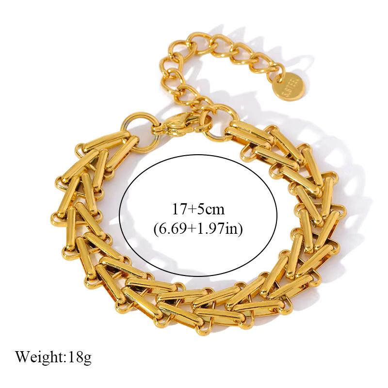 EILIECK Armband, Edelstahl, Gold, Damen - Bild 2