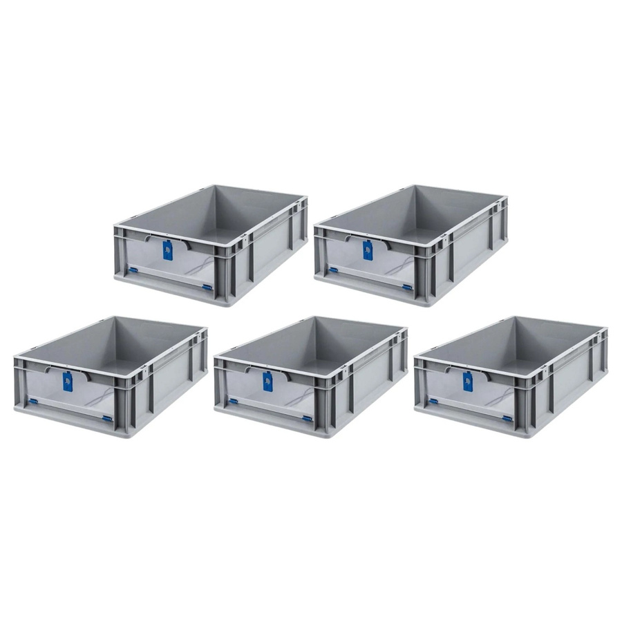 PROREGAL SuperSparSet 5x Eurobox NextGen Insight Cover Transportboxen in Blau, H x B x T: 17 x 40 x 60 cm, 34 Liter - Bild 2
