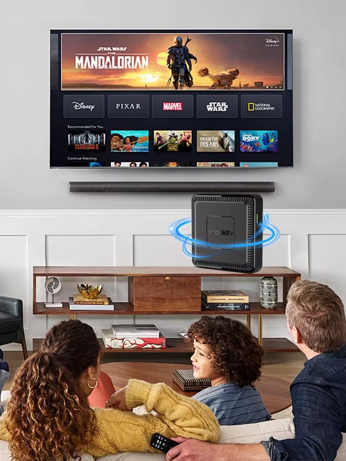 Janmifly Q7 Smart TV Box mit Android 14, 8 GB RAM + 128 GB Speicher, 4K HDR10, WiFi 6 und Bluetooth 5.0, Schwarz - Bild 5