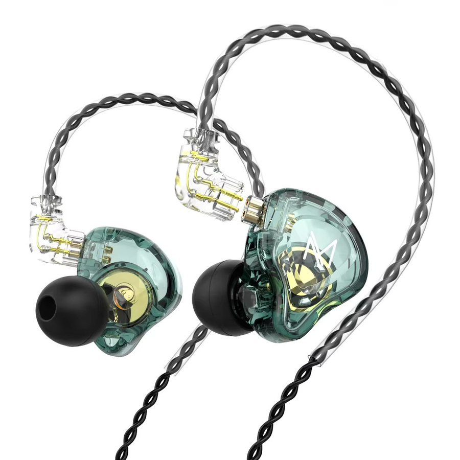 TRN MT1 Hallo-FI Dynamische In-Ear Kopfhörer mit 1DD und Bass-Monitor in Grün mit USB-C Anschluss - Bild 1