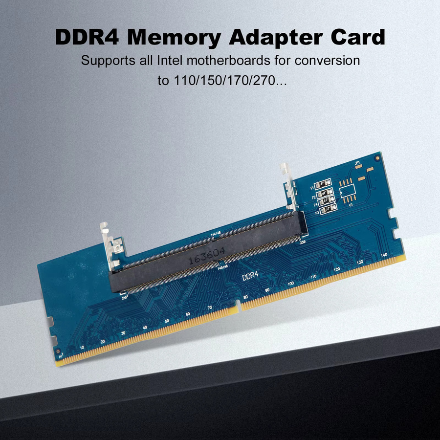 ALLOYSEED RAM Konverter Adapter von DDR4 SODIMM zu Desktop DIMM für 3200/2666/2400/2133MHz in Blau - Bild 2