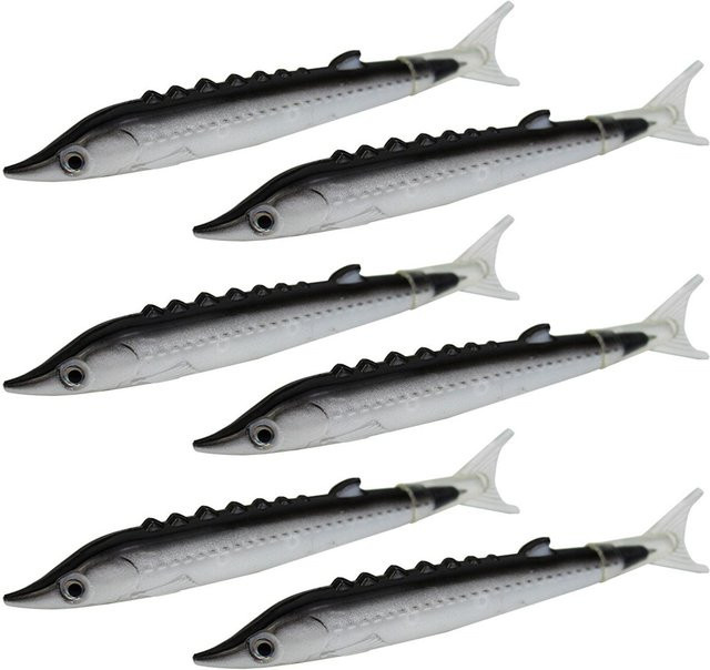 6er Set Kugelschreiber in Fischform von Perfect Family, bunte Schreibstifte aus Kunststoff für Kinder und Studenten - Bild 1