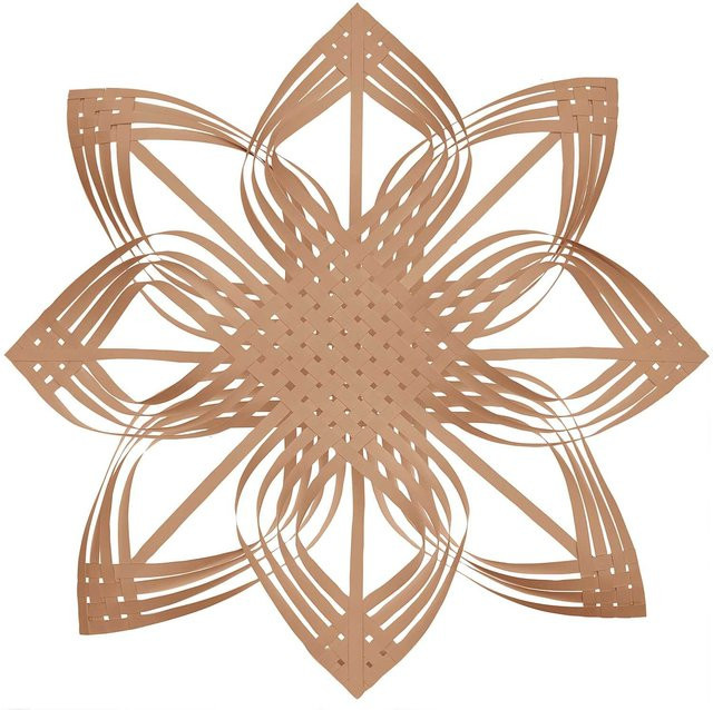 Rico Design Paper Poetry Web-Stern Weihnachtsdekoration aus Kraftpapier in Braun, B: 15 cm, H: 36 cm, T: 36 cm - Bild 1