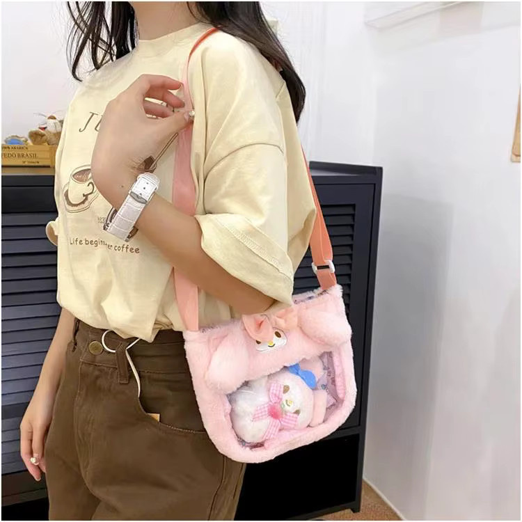 Keeppley Kuroko Plüsch-Umhängetasche, transparente Handtasche - Bild 3