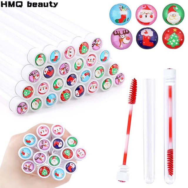 HMQ beauty Wimpern- und Augenbrauenpinsel mit Aufbewahrungsrohren, 100/50 Stück - Bild 1
