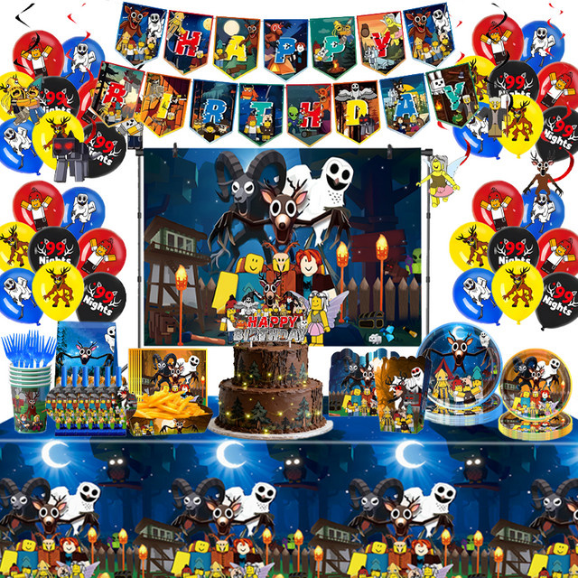 Potdemiel Halloween und Geburtstag Party Dekoration Set mit Cartoon Tier Luftballons und Papierhängern in Mehrfarbig - Bild 1