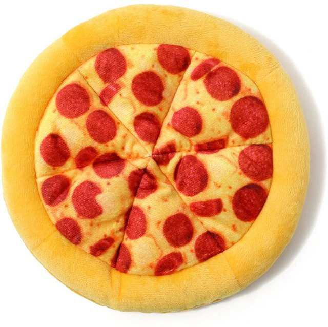 Binchi Fitness Pizza Quietschender Hund, Kauspielzeug, grün - Bild 1