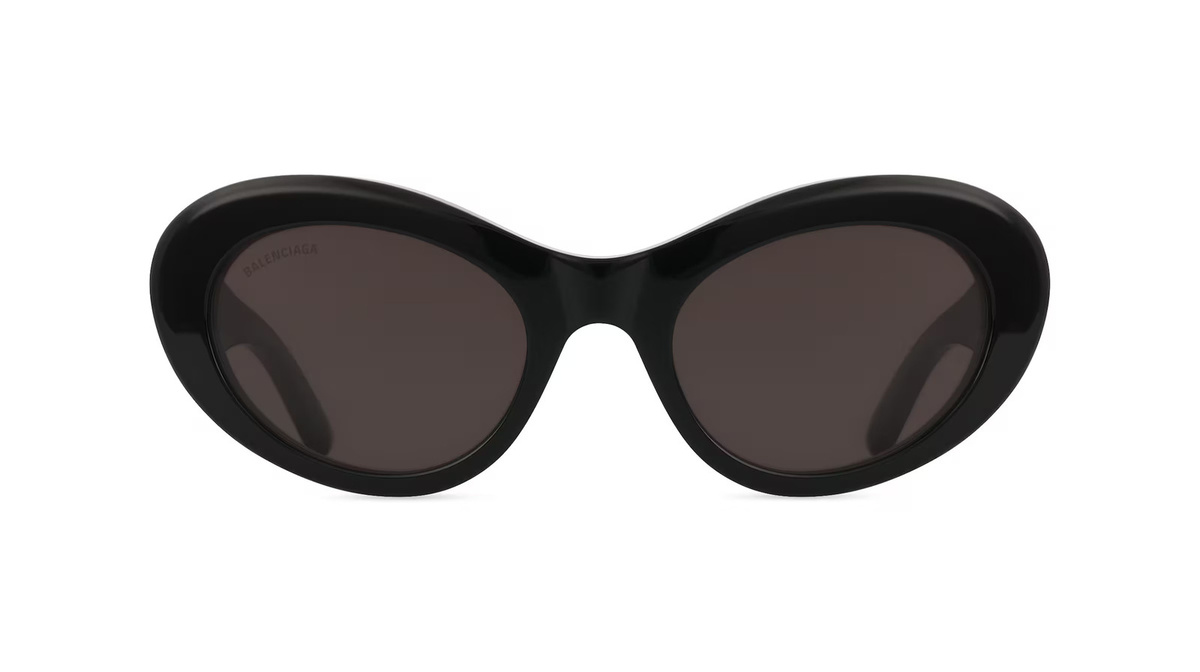 Balenciaga BB0294S Sonnenbrille, Vollrand, Rund, Acetat, Unisex, schwarz, grau - Bild 1