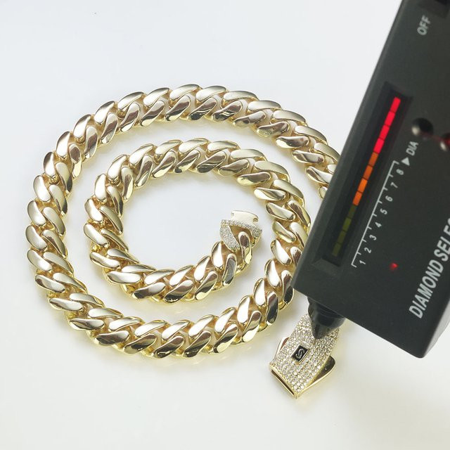 ESKEEM Monaco-Kette, 925 Silber, Gold, Zirkonia, Unisex - Bild 1