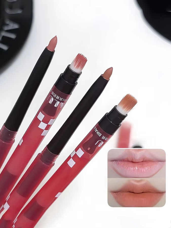 DIKALU Lippenkonturenstift mit Lippenpinsel, Nude Grau Rosa - Bild 5