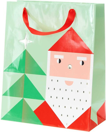 Rico Design Paper Poetry Geschenktüte Weihnachtsmann, Multicolor, B: 26 cm, H: 32 cm, T: 12 cm