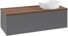 V&B Waschtischunterschrank Antao ohne Frontstruktur, Anthrazit lackiert, B/T/H: 120 x 36 x 50 cm - Bild 1