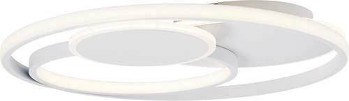 Brilliant Runda LED-Deckenleuchte Weiß Matt, Dimmbar mit Fernbedienung, H: 7 cm, B: 50 cm