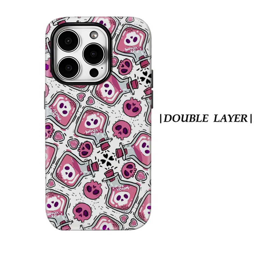 Pink Venom Magnetische Handyhülle für Apple iPhone 17 16 15 14 13 Pro Max Plus, robuste ein- und doppelschichtige Schutzhülle in Pink - Bild 5