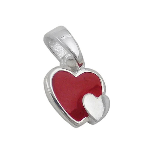 SIGO Anhänger Herzen rot-silber, 925 Silber, Unisex - Bild 1