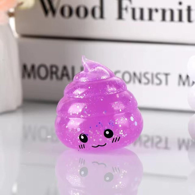 BC Pet Supplies Squishy Kacke Stressball, violett - Bild 1