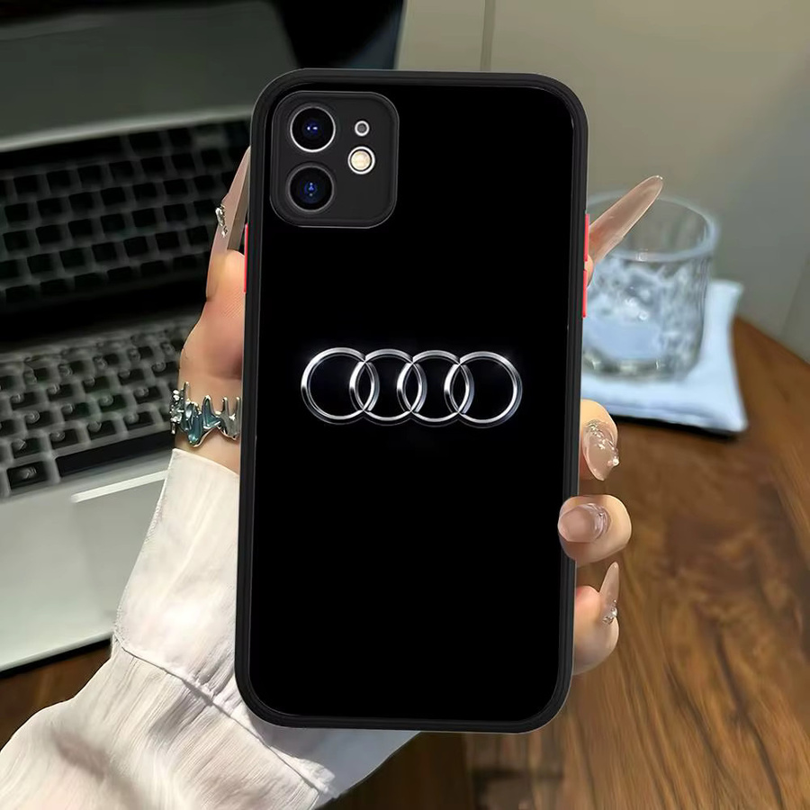 A-Audis Logo Handyhülle für iPhone 16 15 14 13 12 11 Pro Max Plus X XS Matt Transparent - Bild 2