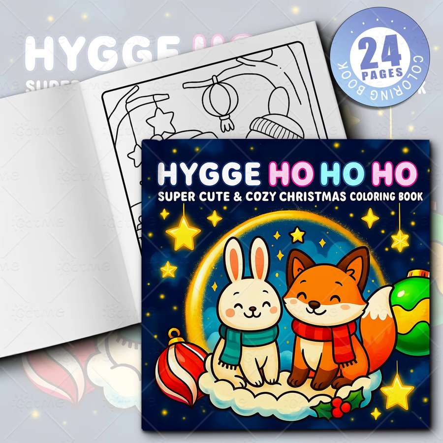Hygge Ho Weihnachts-Malbuch für Erwachsene, Gemütliches DIY Mal- und Zeichenkunst-Aktivitätsbuch in Mehrfarbig - Bild 2