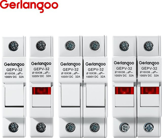 Gerlangoo DC-Sicherungshalter GEPV-32 für Hochspannungs-Solar-PV-Systeme, 1000V, 10*38mm, Weiß - Bild 1