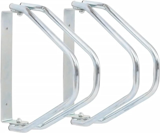 vidaXL Fahrradständer Set aus 2 Stück zur Wandmontage aus verzinktem Stahl - Bild 1