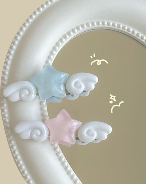 Haar Clip Rosa Stern Flügel, Haarnadel - Bild 1