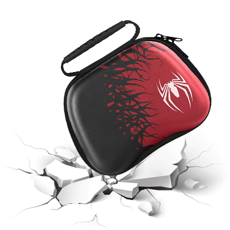 AEFUNDA Tragbare Aufbewahrungstasche im Spider-Design für PS5, PS4, Xbox und Switch Pro Controller in Rot - Bild 4