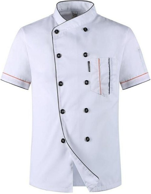 Geener Kochjacke für Damen und Herren in Weiß, Kurzarmhemd für Küche und Restaurant, Größe XL - Bild 1
