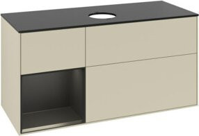 V&B Waschtischunterschrank Finion in Blau und Grau lackiert, Breite: 120 cm, Tiefe: 50,1 cm, Höhe: 50,1 cm - Bild 1