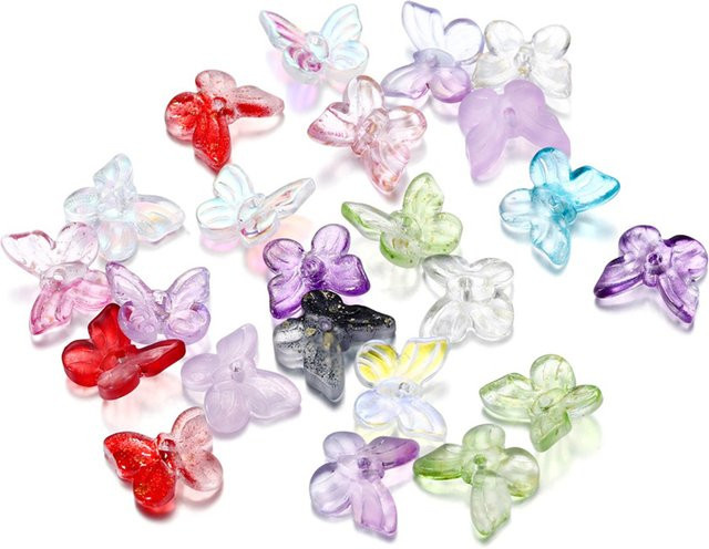 AGCFABS Glasperlen Schmetterling Form, Bunt, Unisex - Bild 1