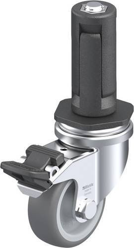 Blickle LRA-TPA 50G-FI-ER03 Lenkrolle mit Feststeller in Grau und Silber, Rad-Durchmesser: 50 mm, Tragfähigkeit: 50 kg - Bild 1