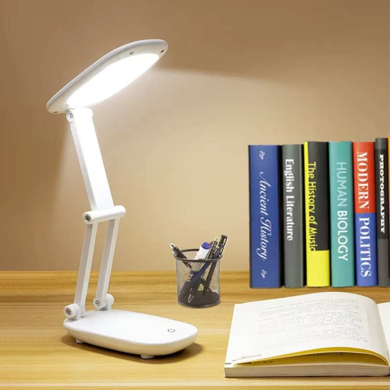 Lyfs LED-Schreibtischlampe in Weiß, dimmbar mit Touch-Funktion, USB-wiederaufladbar und faltbar als Nachtlicht oder Leselampe für das Schlafzimmer - Bild 2