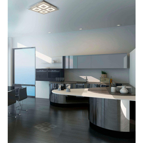 Näve LED-Deckenleuchte Mirror in Silberfarben, B/T/H: 36 x 36 x 120 cm - Bild 3