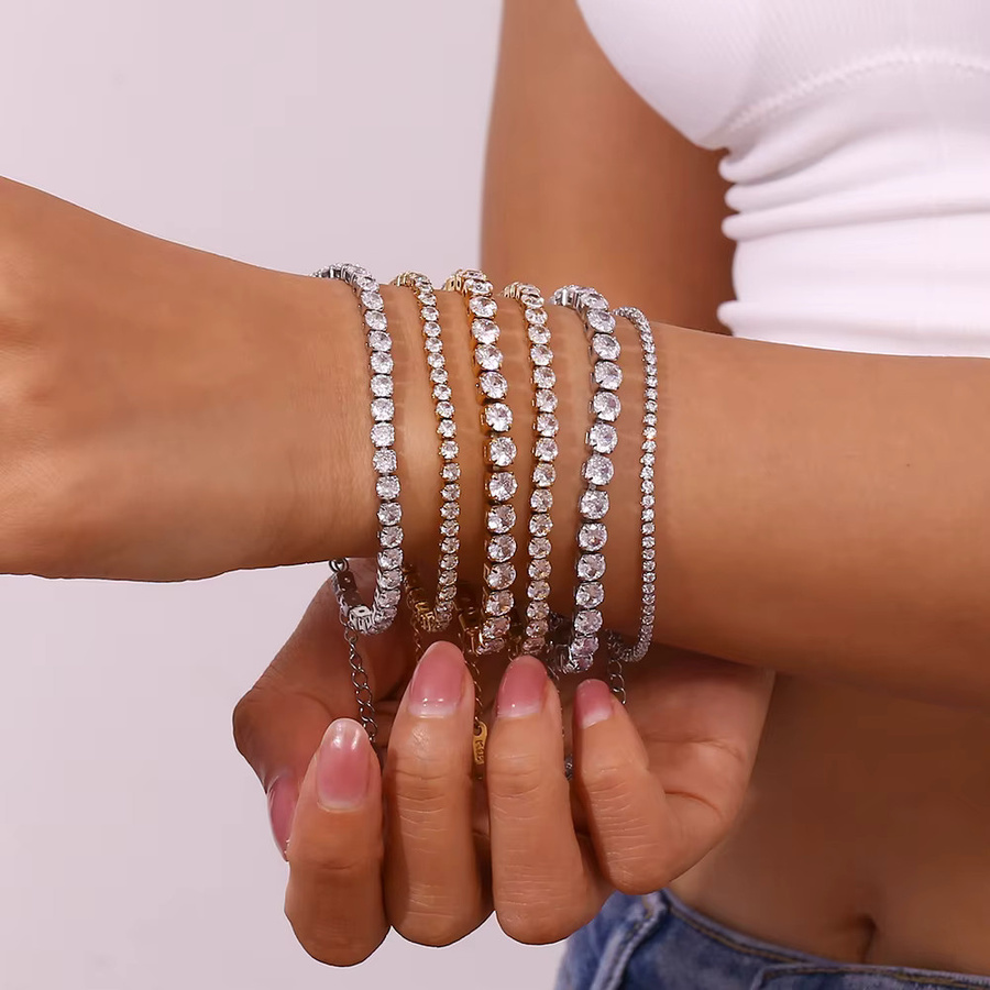 E.B.belle Kettenarmband, 18 Karat vergoldet, Zirkon, Damen - Bild 2