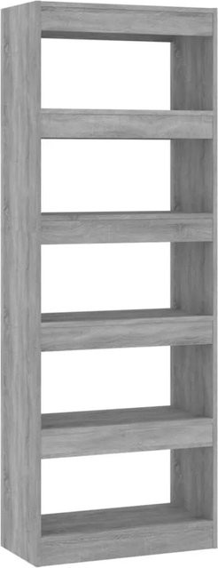 vidaXL Bücherregal und Raumteiler in Betongrau aus Holzwerkstoff, B/T/H: 60 x 30 x 166 cm - Bild 1